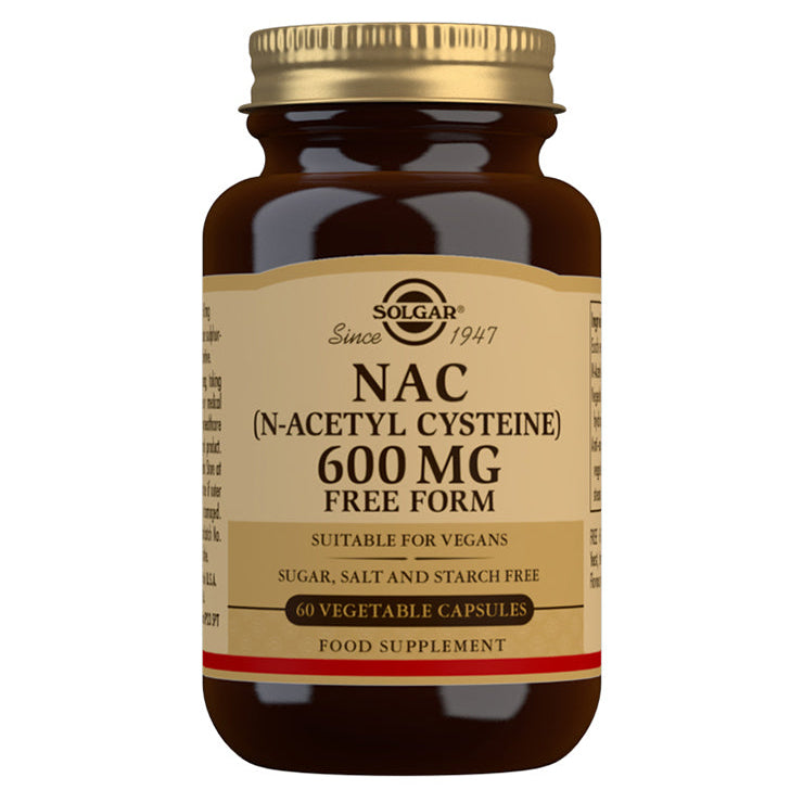 N-asetyylikysteiini (NAC), 600 mg, 46 g
