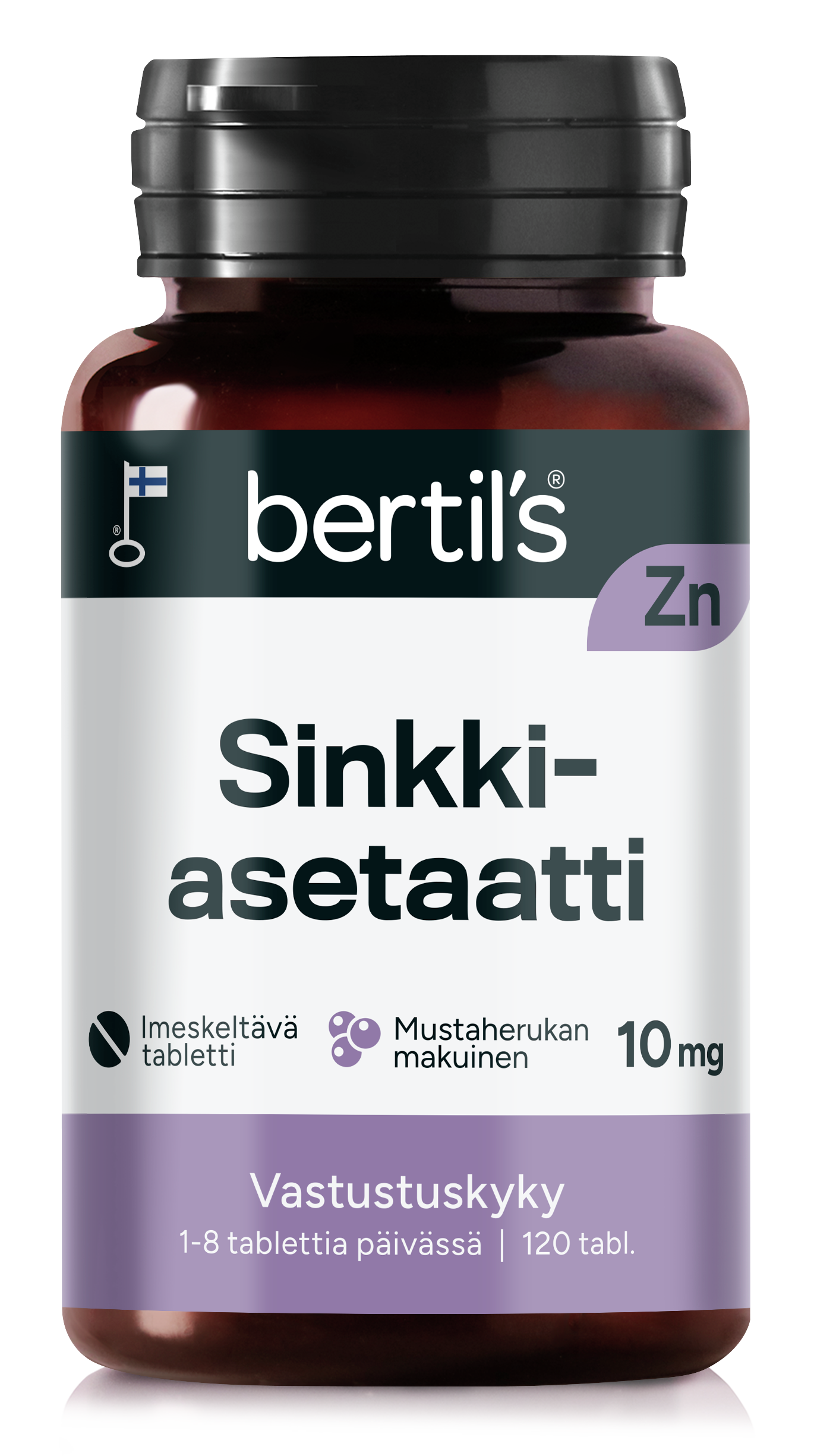 Imeskeltävä sinkkiasetaatti, 120 tbl
