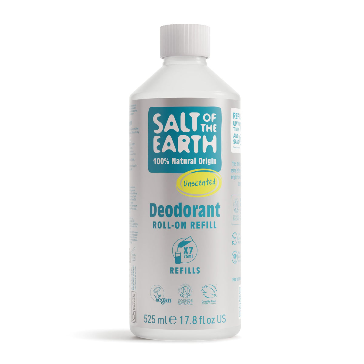 Tuoksuton roll-on-deodorantti täyttöpullo, 525 ml
