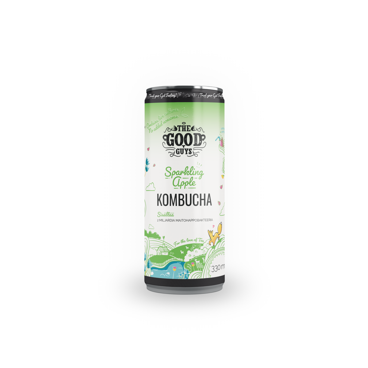 Sparkling Apple Kombucha, 330 ml - Ruohonjuuri