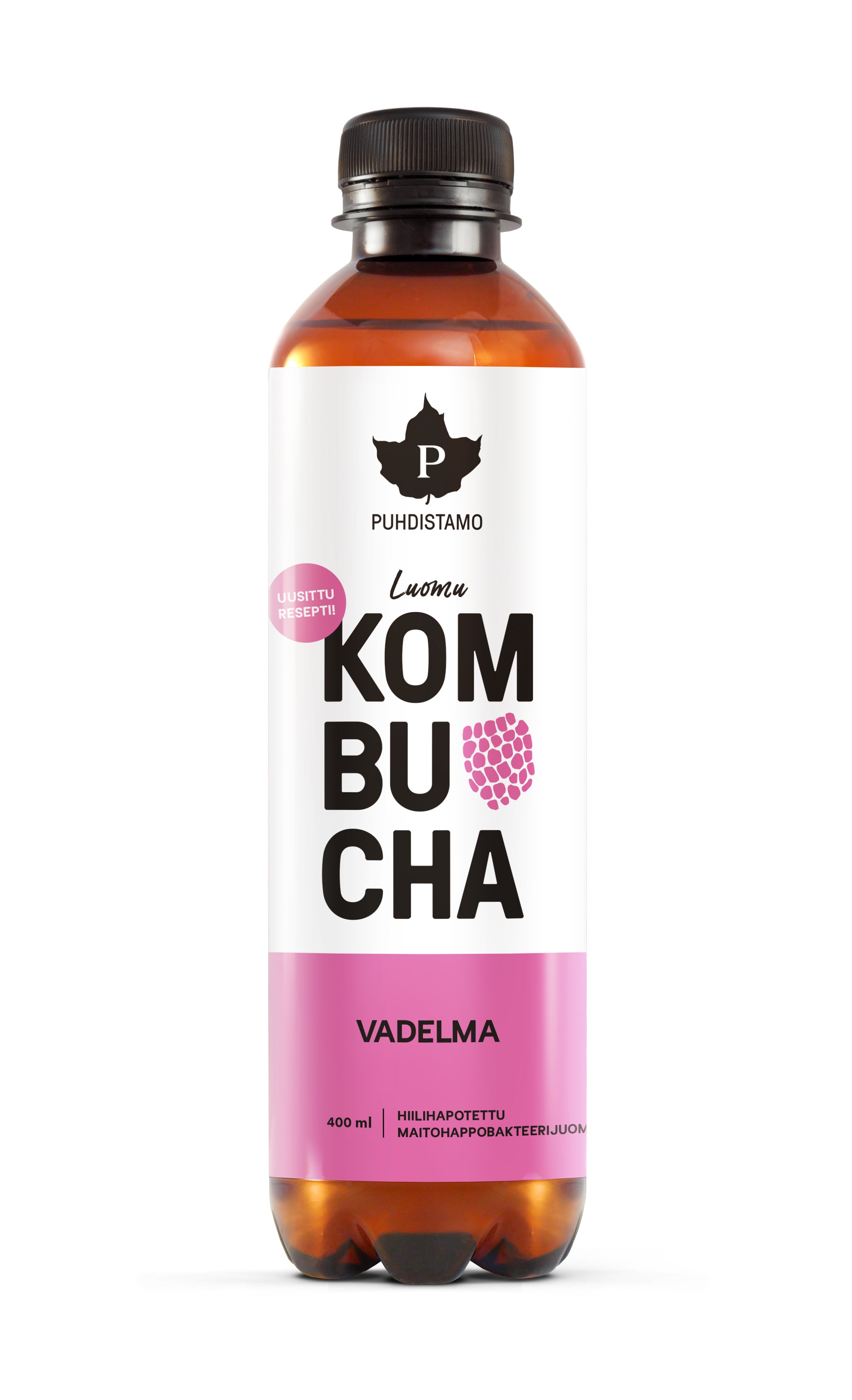 Kombucha Vadelma, Luomu 400 ml