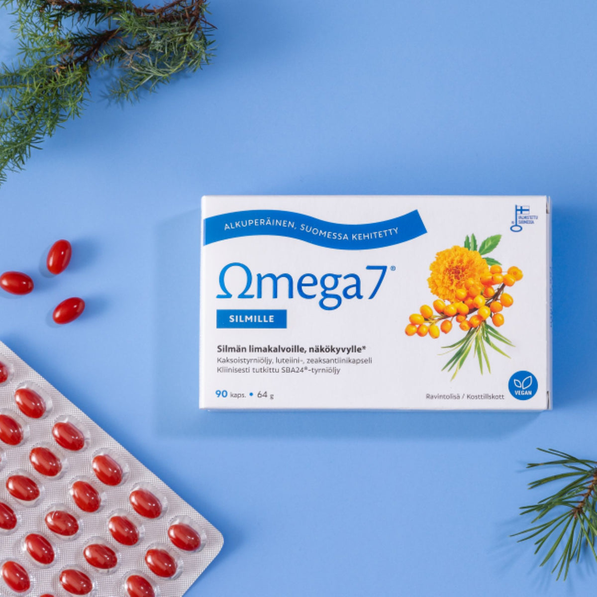 Omega7 SBA24® + Luteiini Silmille, 90 kaps