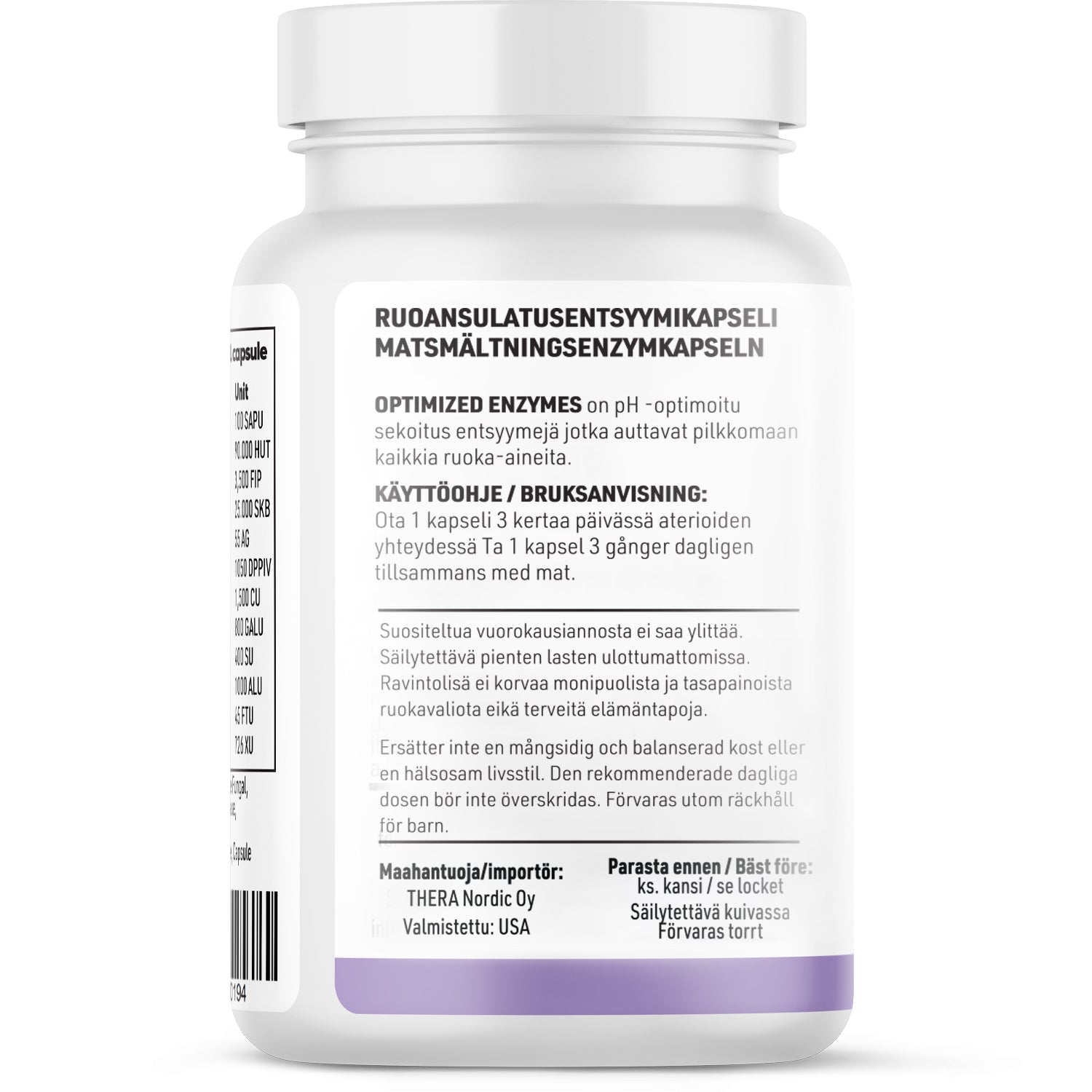 Optimized Enzymes - ruoansulatusentsyymi, 60 kaps.