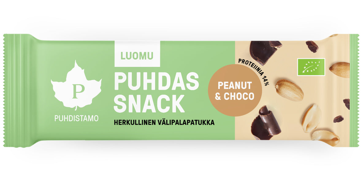 Puhdas Snack -patukka, maapähkinä & suklaa, 40 g