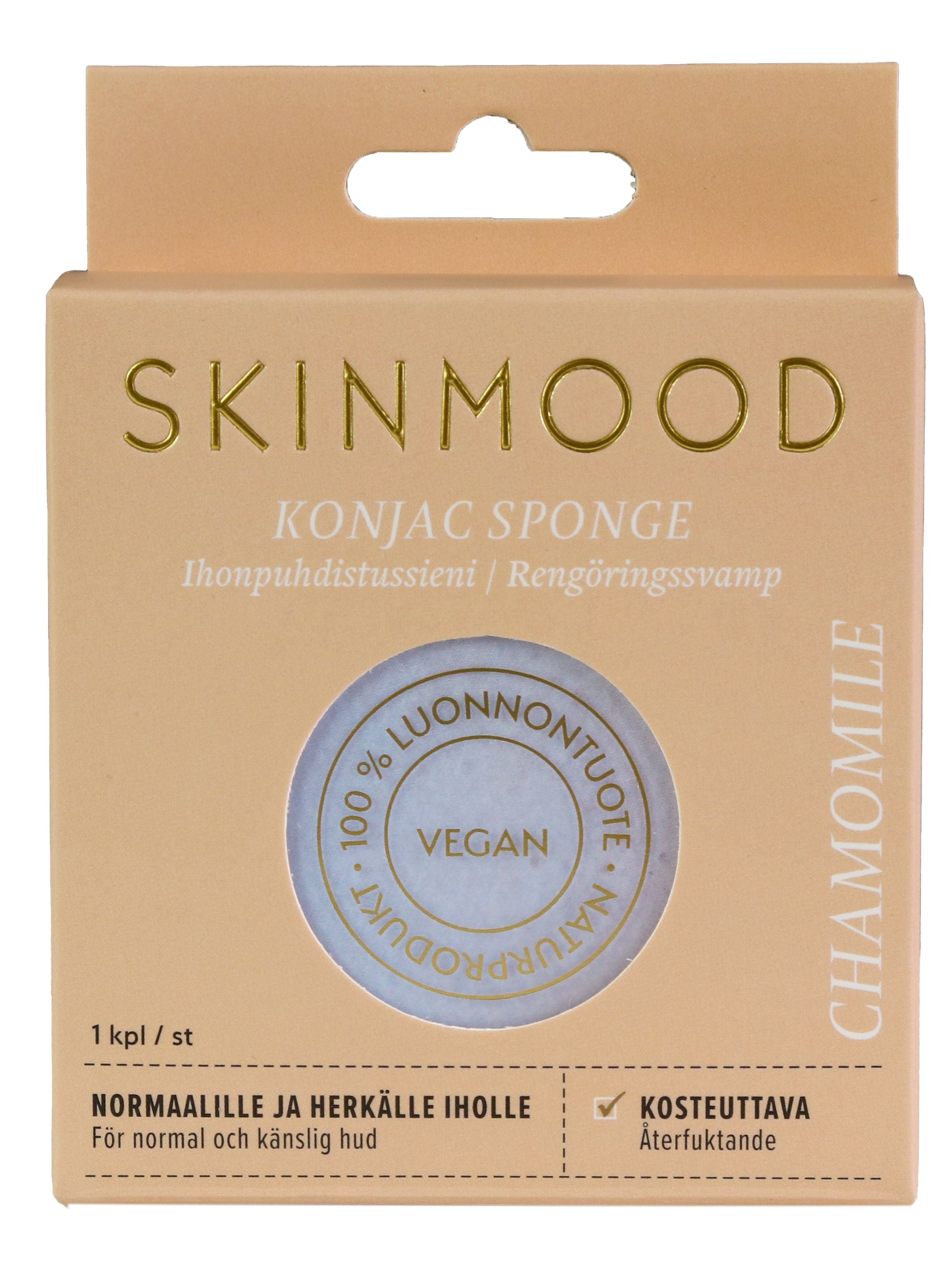 Kamomilla Konjac ihonpuhdistussieni herkälle ja normaalille iholle (SkinMood® Chamomile Konjac Sponge)