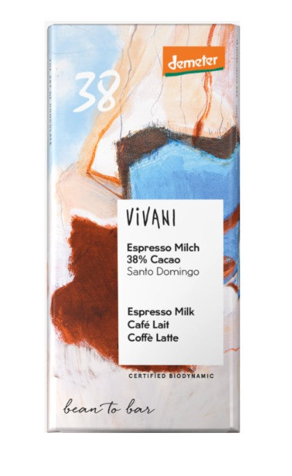 Espresso maitosuklaa 38%, 90 g - Ruohonjuuri