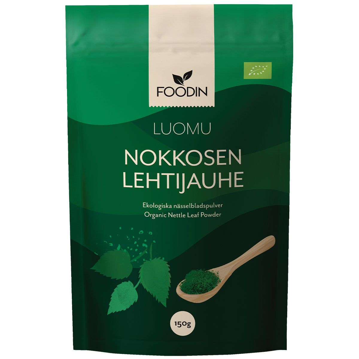 Foodin Luomu Nokkosenlehtijauhe, 150 g