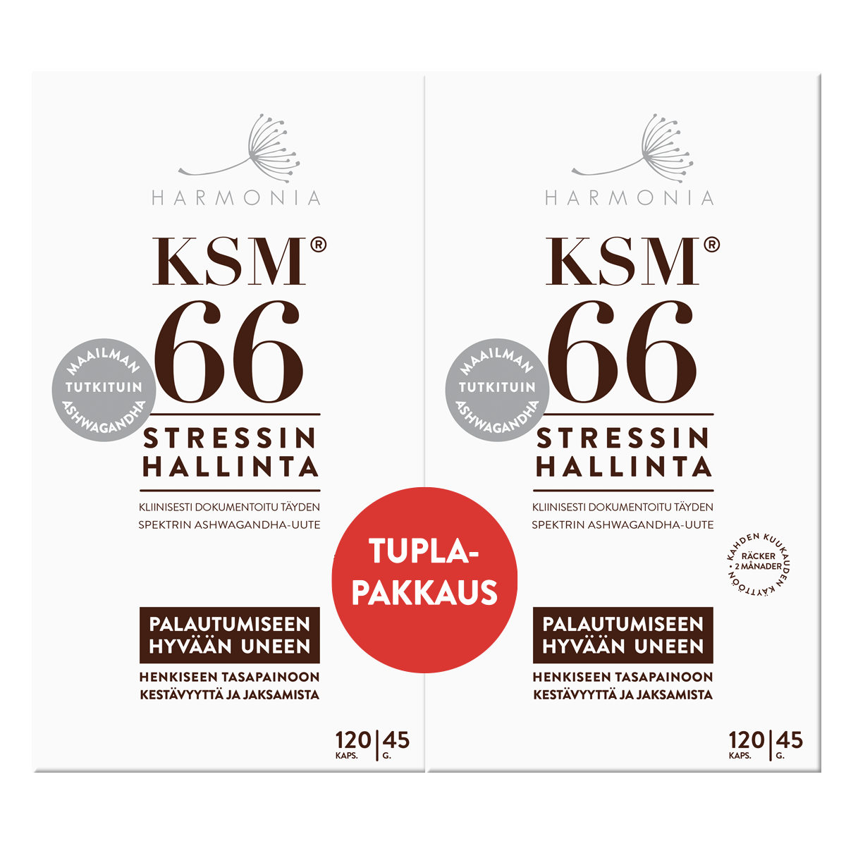 KSM66-tuplapakkaus