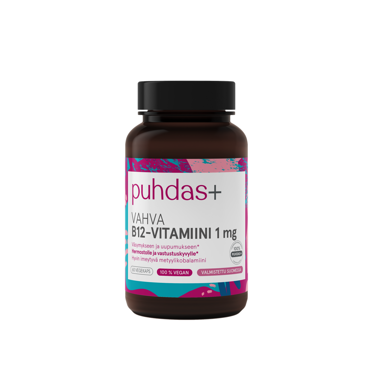 Vahva B12-vitamiini 1 mg 60 vegekaps