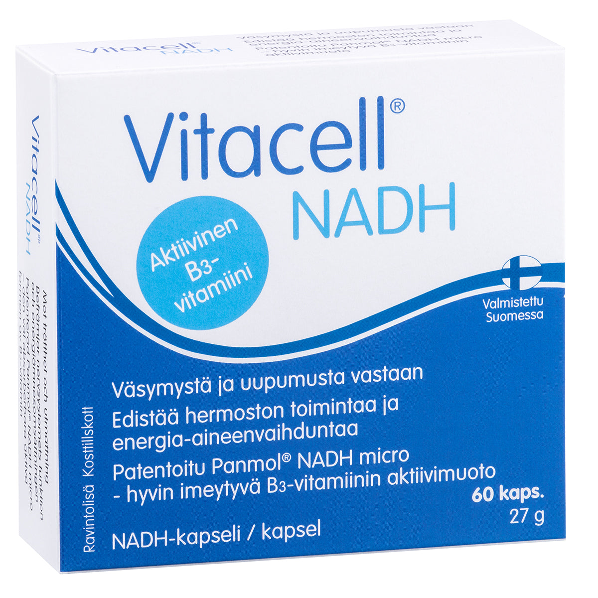 Vitacell NADH, B3-vitamiini (niasiini), 60 kaps.