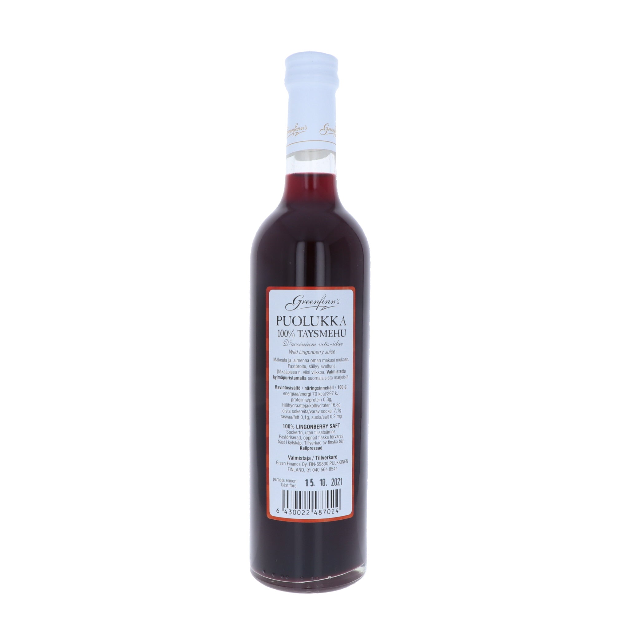 Puolukkamehu, 500 ml