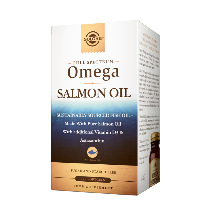 Full Spectrum Omega Salmon Oil Softgels, 120 kaps - Omega-kapselit
