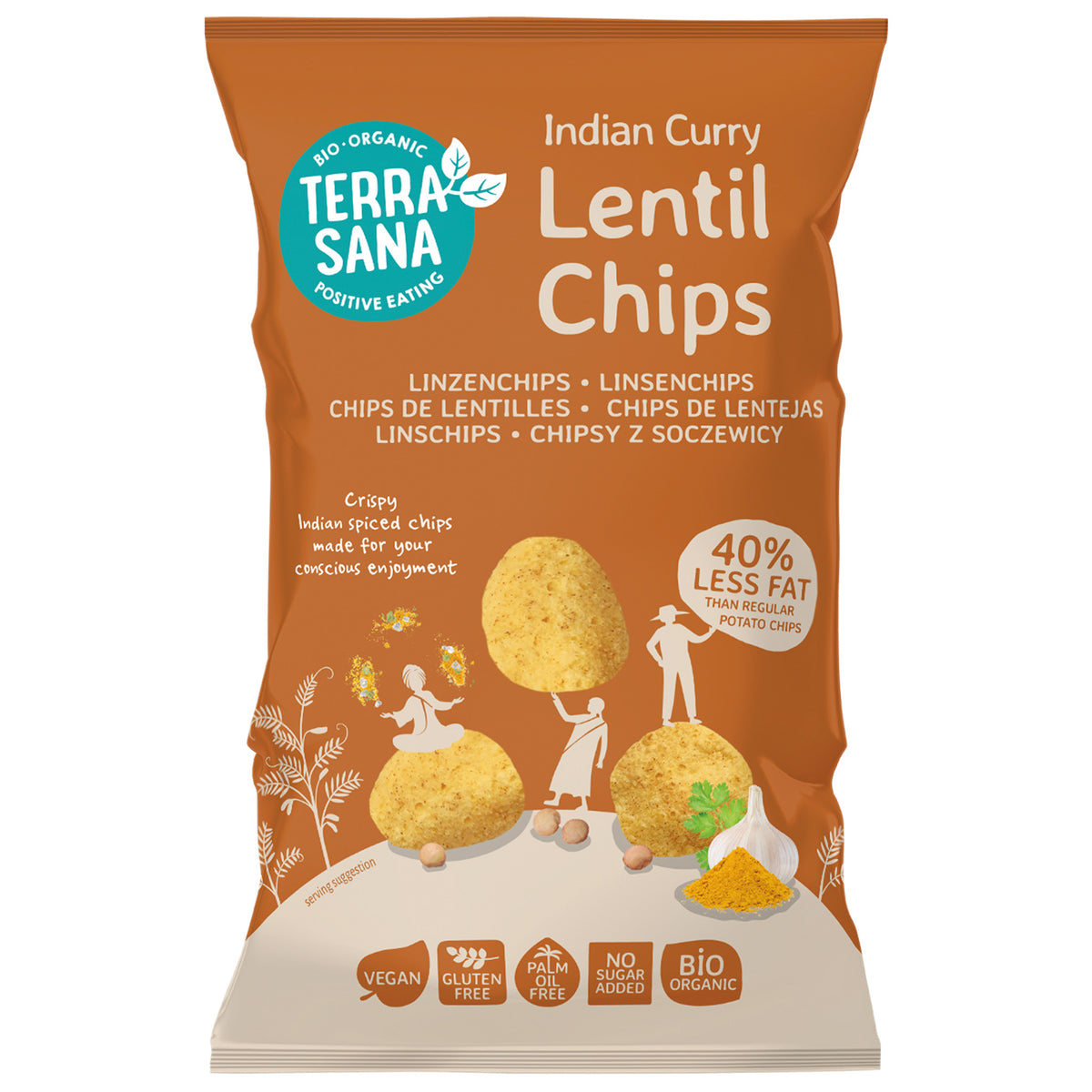 Linssisipsi, curry, 75 g