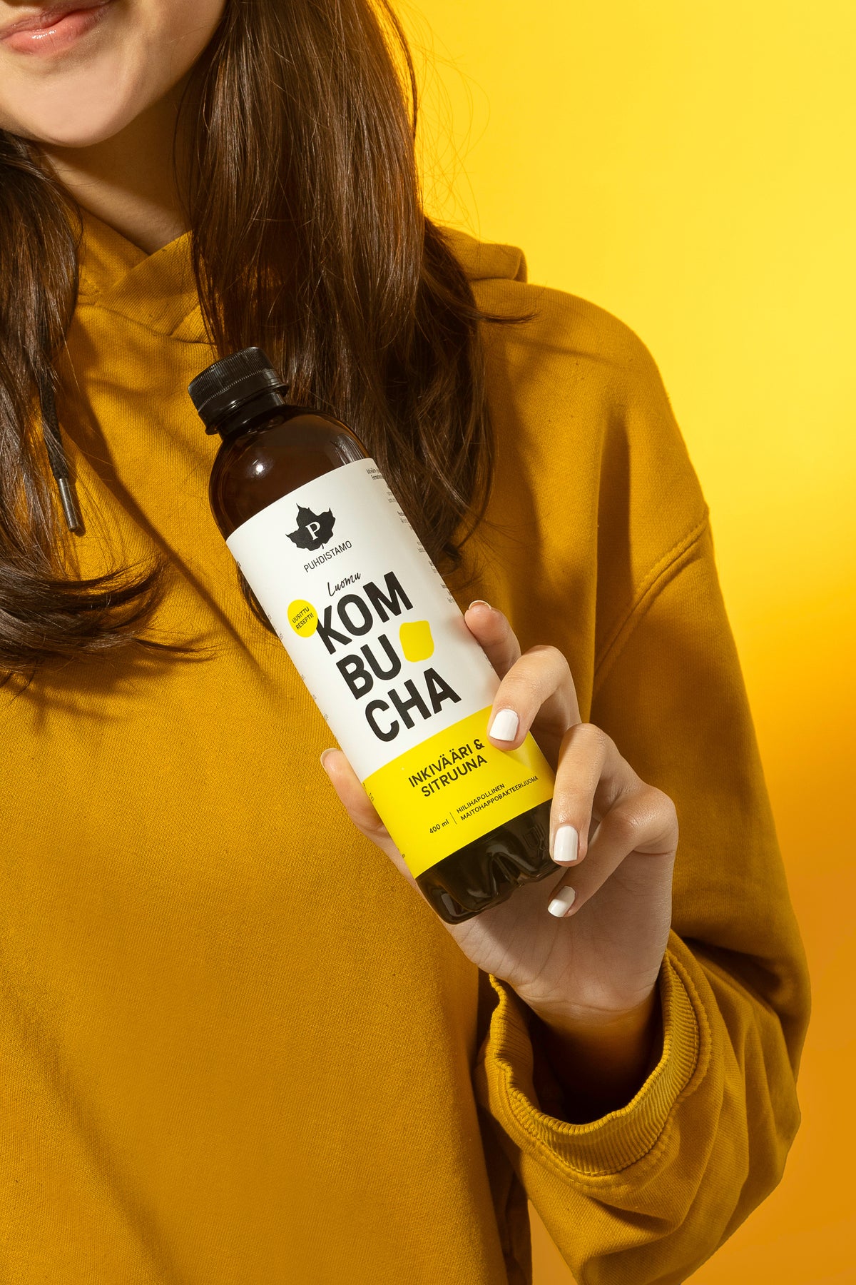 Kombucha, inkivääri & sitruuna, 370 ml