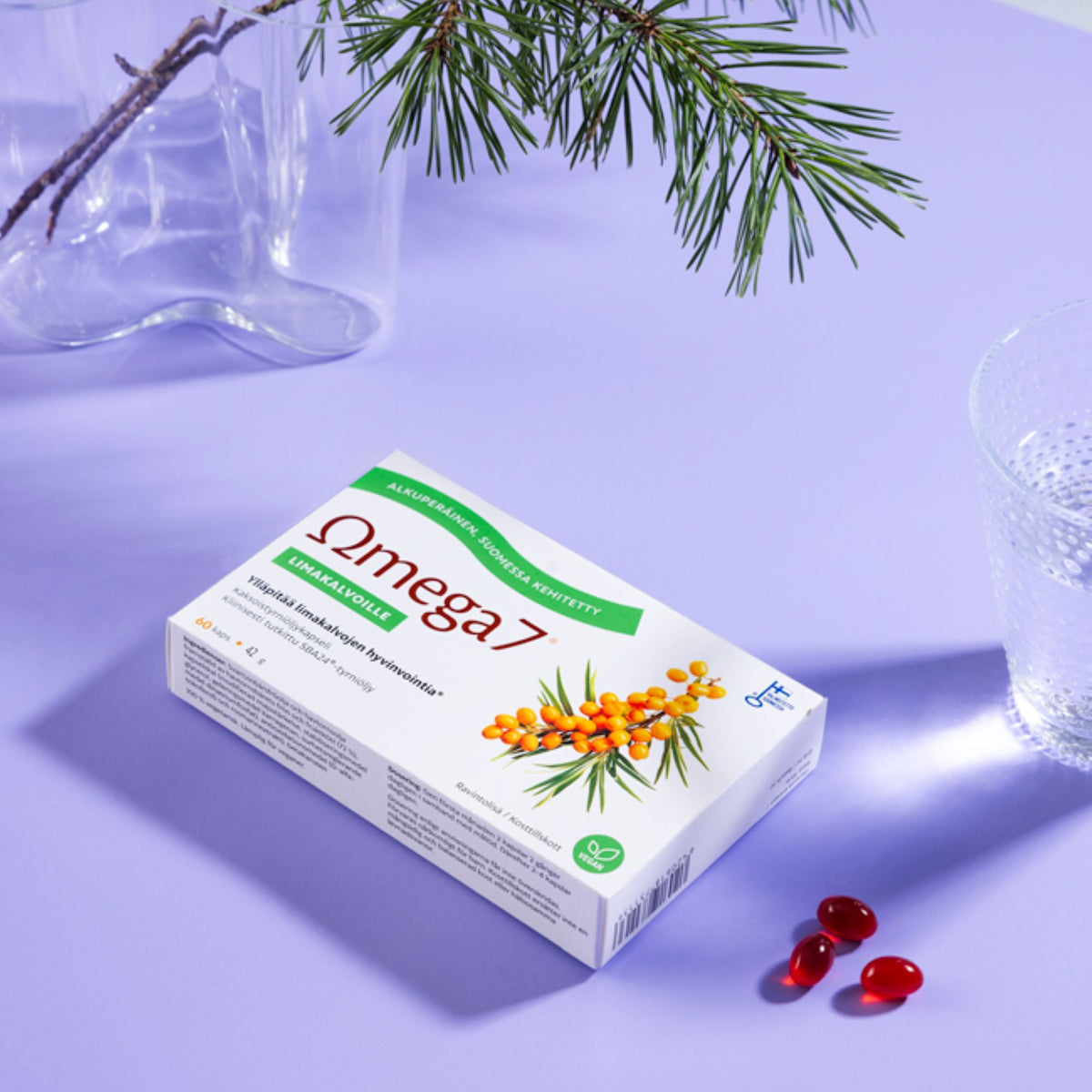 Omega7 SBA24® Kaksoistyrniöljykapseli, 60 kaps