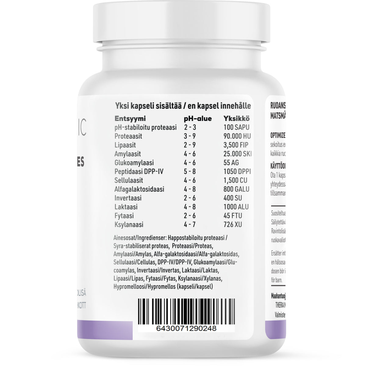 Optimized Enzymes - ruoansulatusentsyymi, 60 kaps.