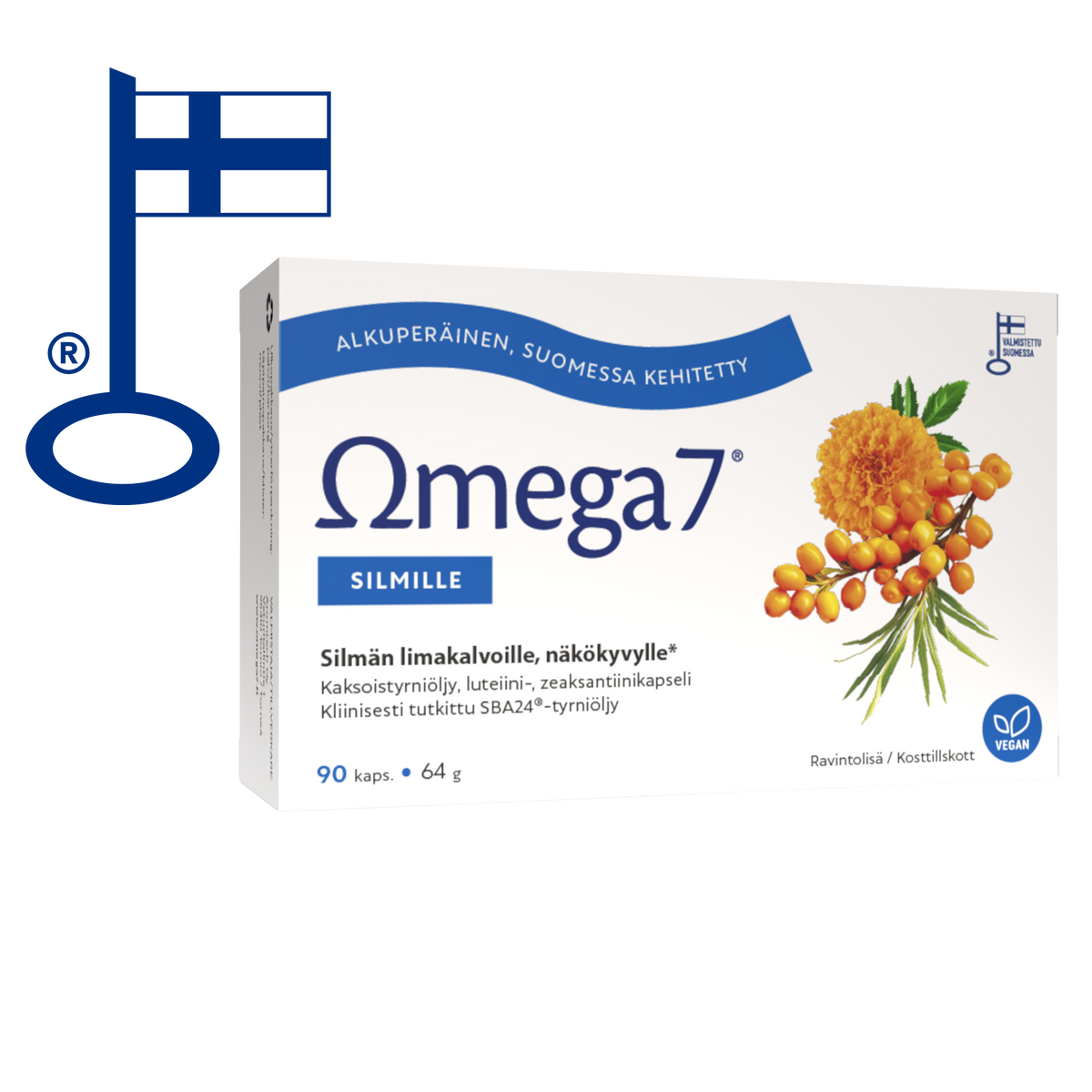 Omega7 SBA24® + Luteiini Silmille, 90 kaps