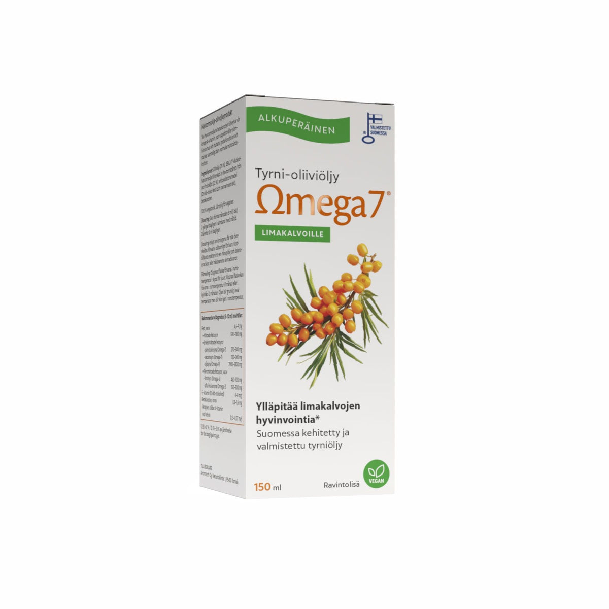 Omega7 SBA24® Tyrni-oliiviöljy, 150 ml