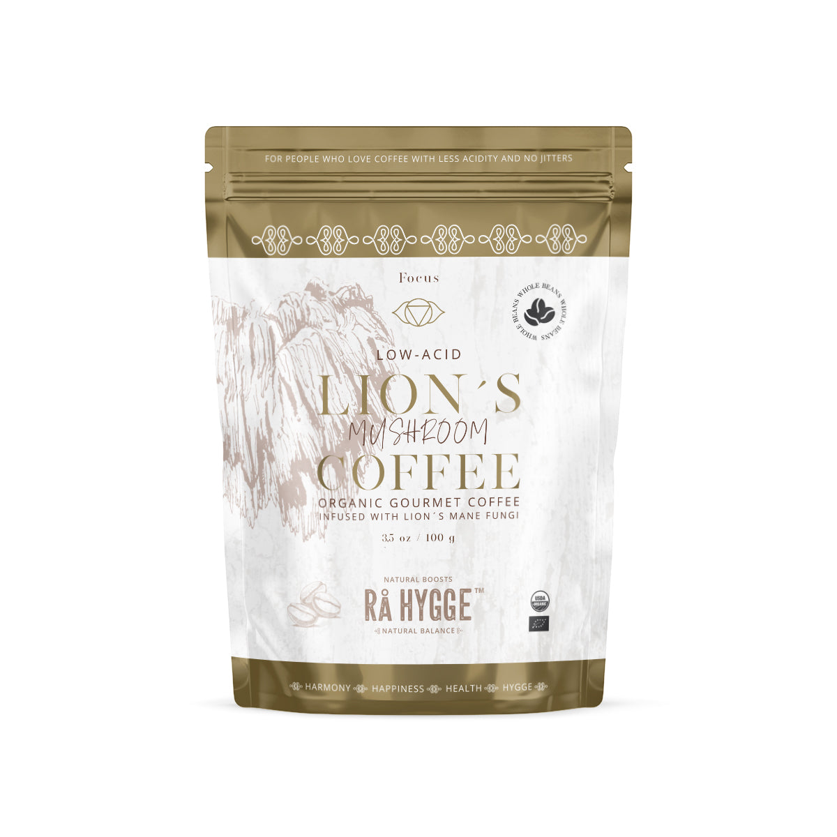 Lion's Mane sienikahvi, kahvipavut, 100g