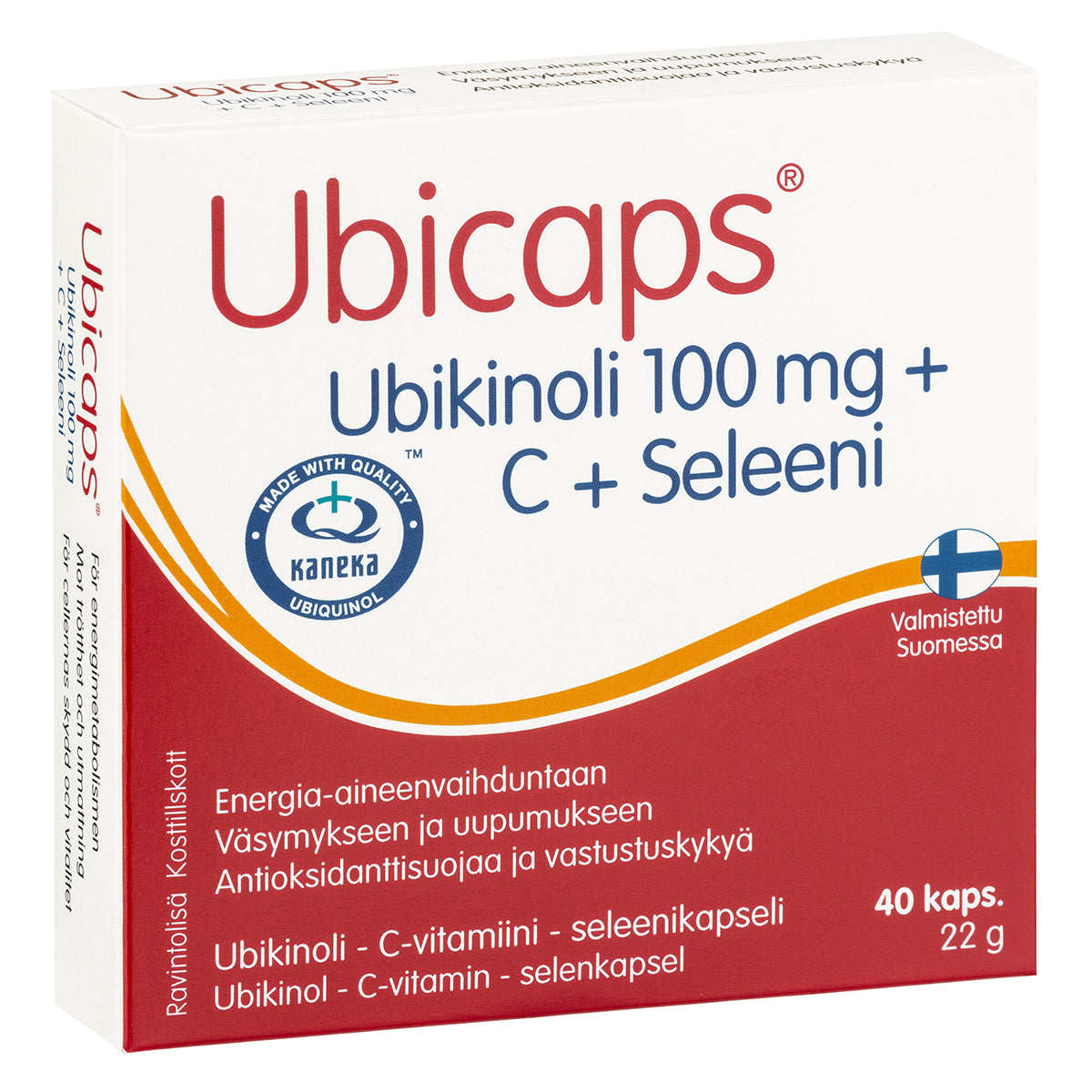 Ubicaps 100 mg + C + seleeni, 40 kaps