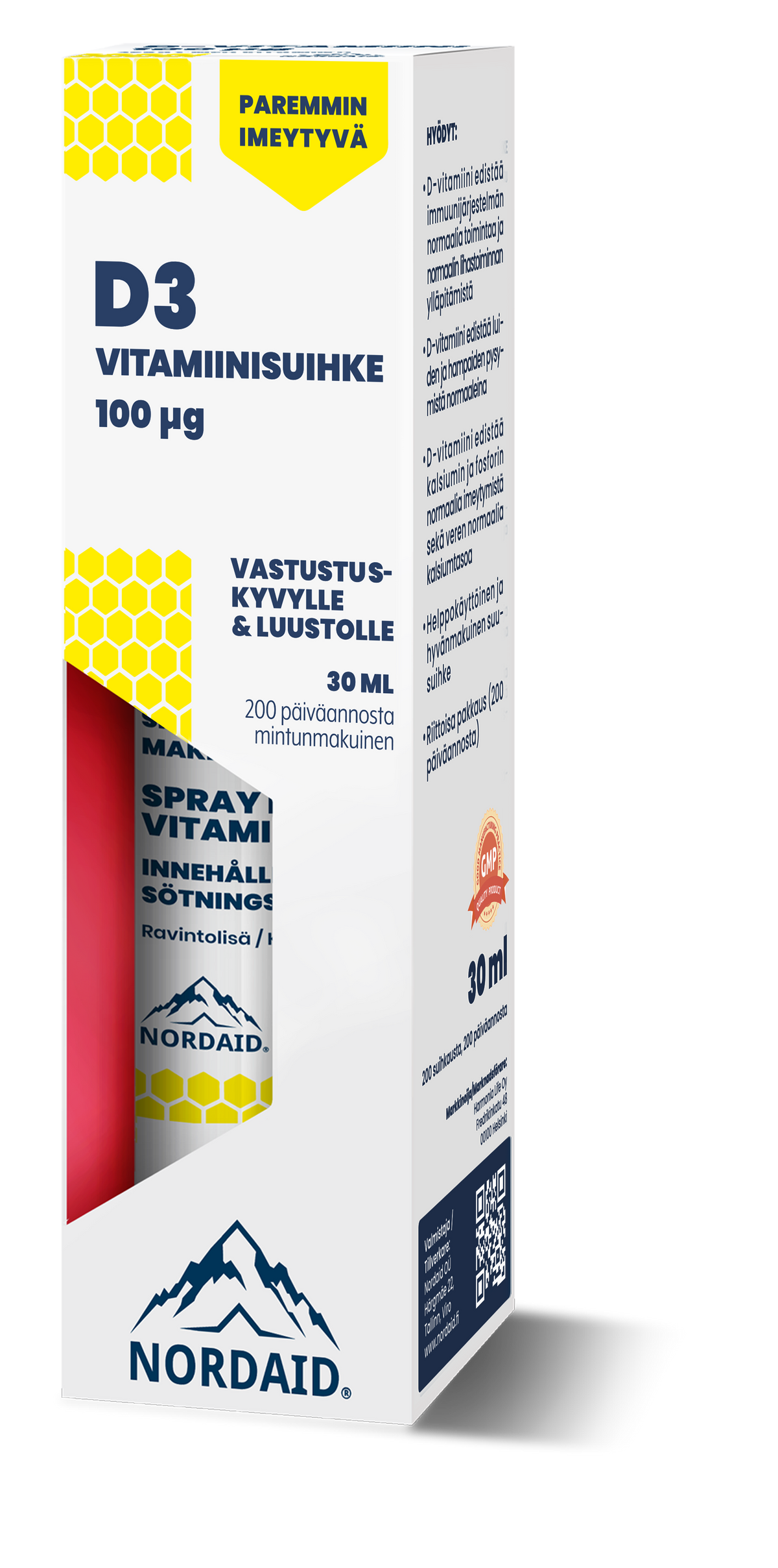 Nordaid D-vitamiinisuihke, 30 ml / 100 mcg