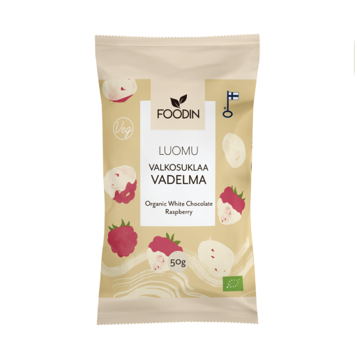 Valkosuklaavadelma, 50 g