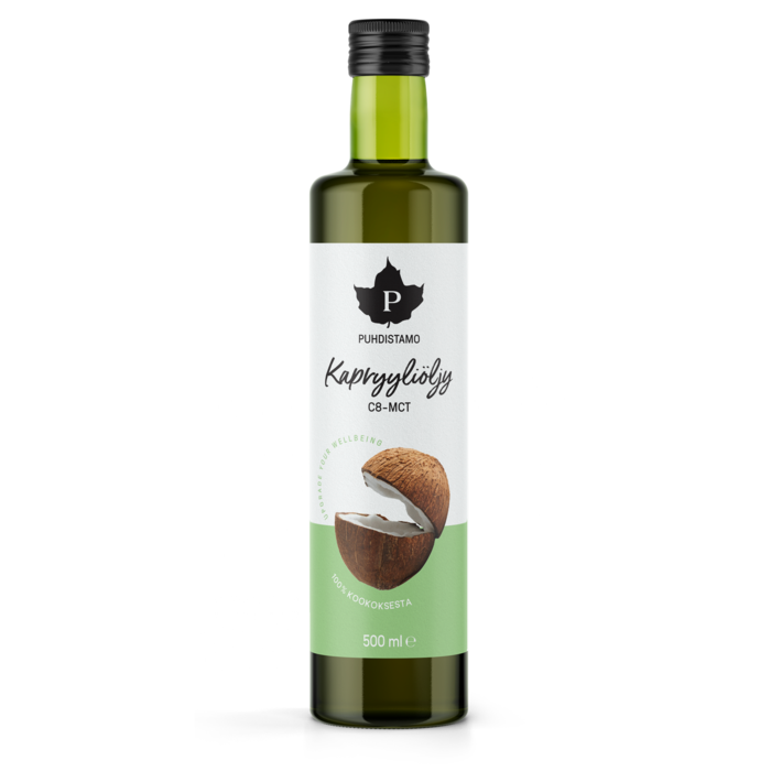 Kapryyliöljy, iso pullo, 500 ml