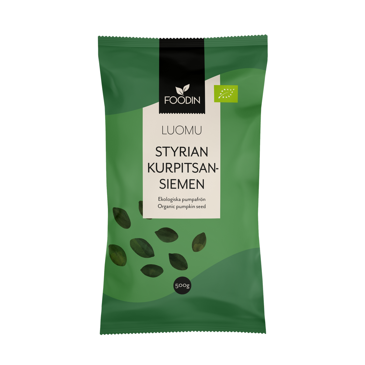 Foodin Kurpitsansiemen, 500 g.